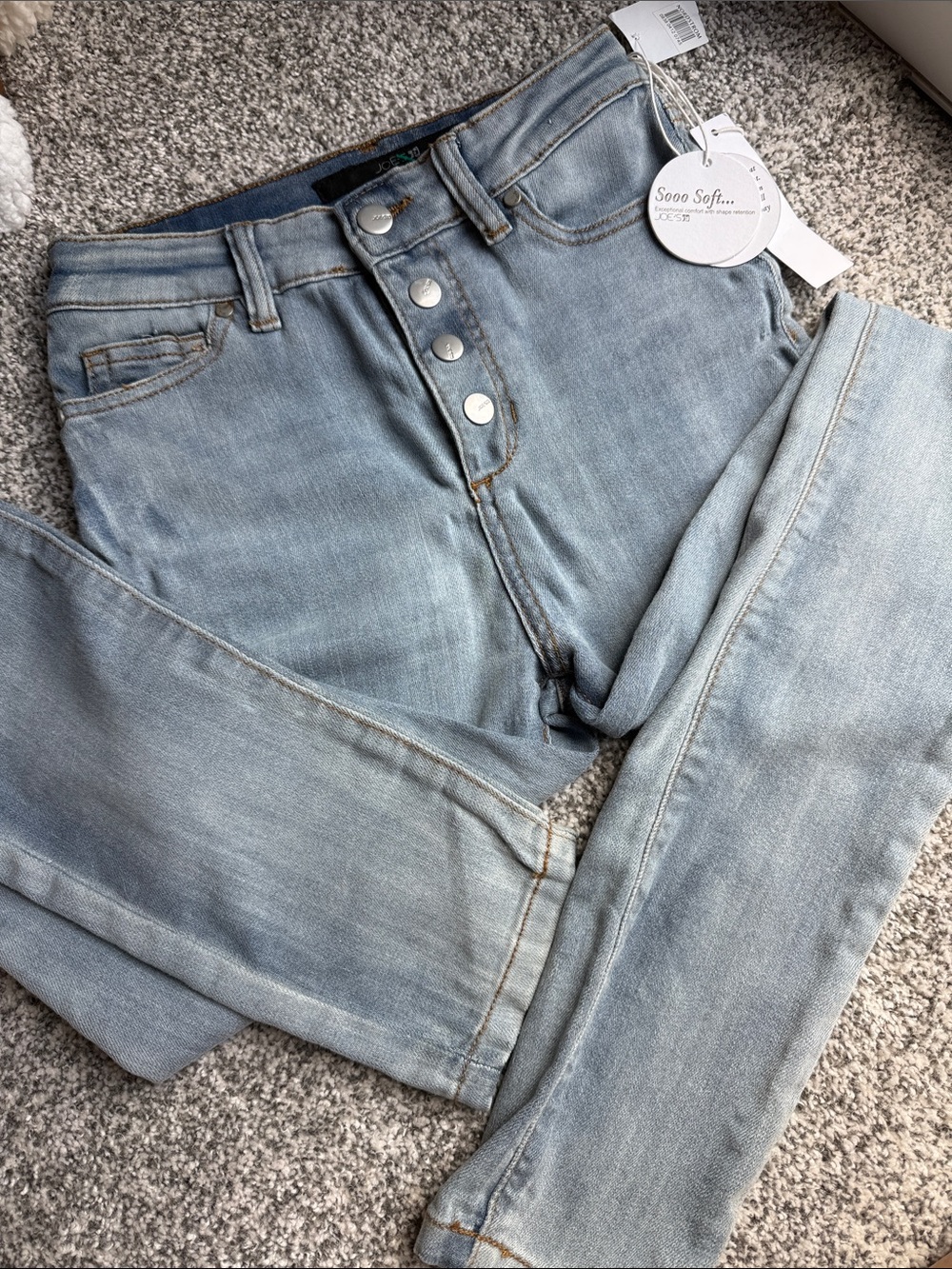 Joe's Jeans Light Blue High-Rise Button-Fly Kids Jeans